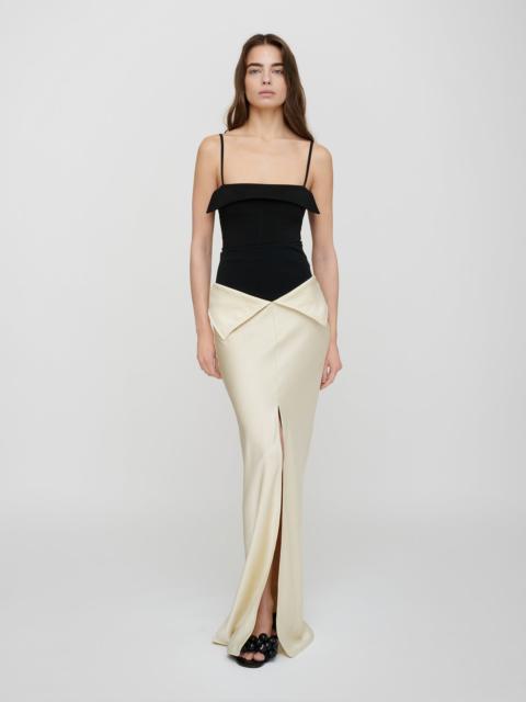 Crisp Satin Long Skirt