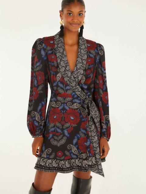 Black Valentina Wrap Lenzing™ Ecovero™ Viscose Mini Dress