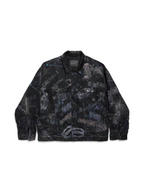 Men's Oversized Jacket in Black Fade Out