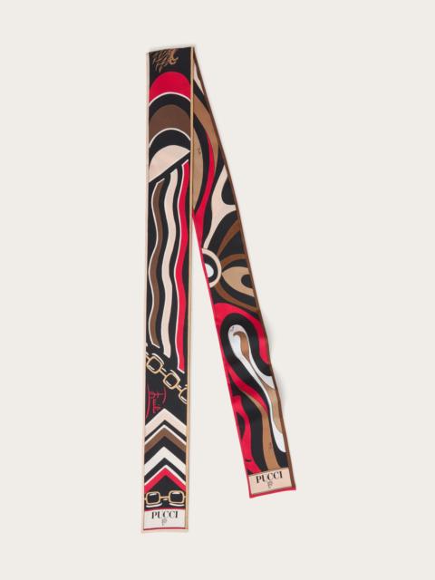 ISTRICE AND MARMO PRINT SILK SCARF