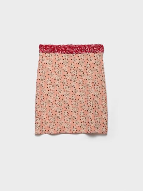 Floral print georgette skirt