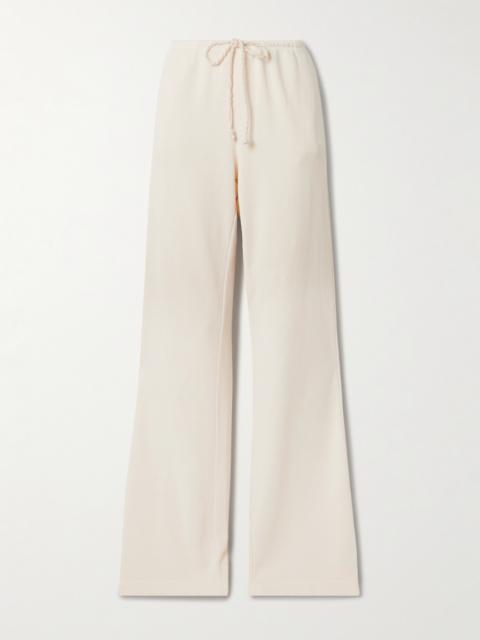 Cotton And Cashmere-blend Wide-leg Pants