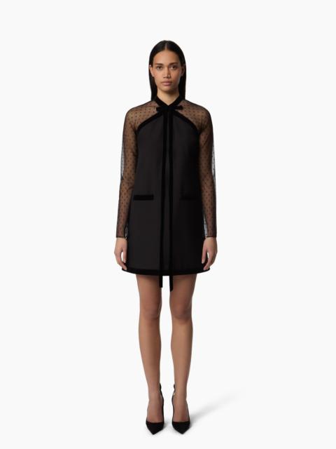 Tulle Sleeves Mini Dress