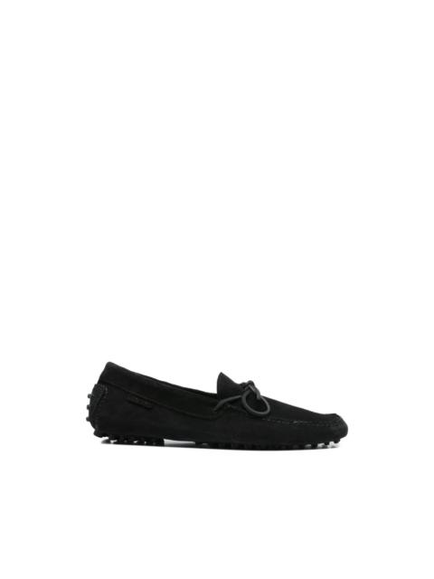 suede tie loafers