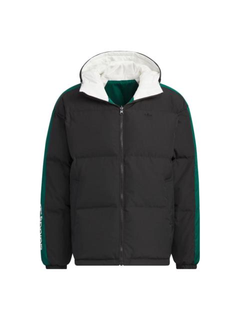 adidas originals Reversible Down Jacket 'Black Green White' IU4827