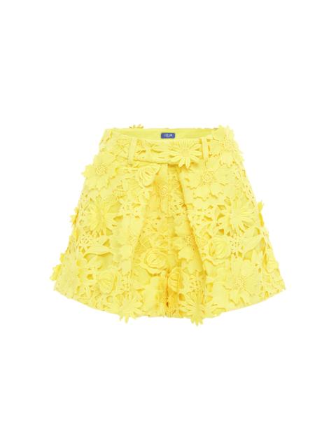 Josie Lace Shorts yellow