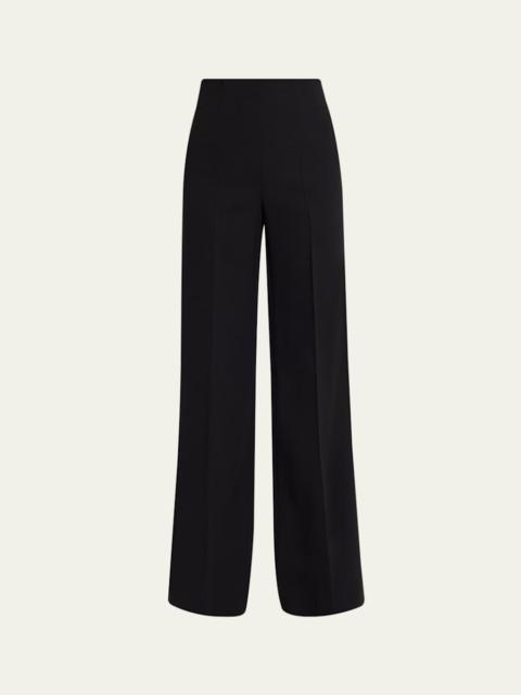 Double-Face Wool Bootcut Trousers