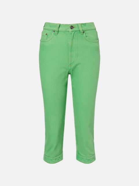 High-rise capri jeans