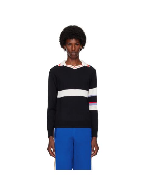 Navy Calm Long Sleeve Polo