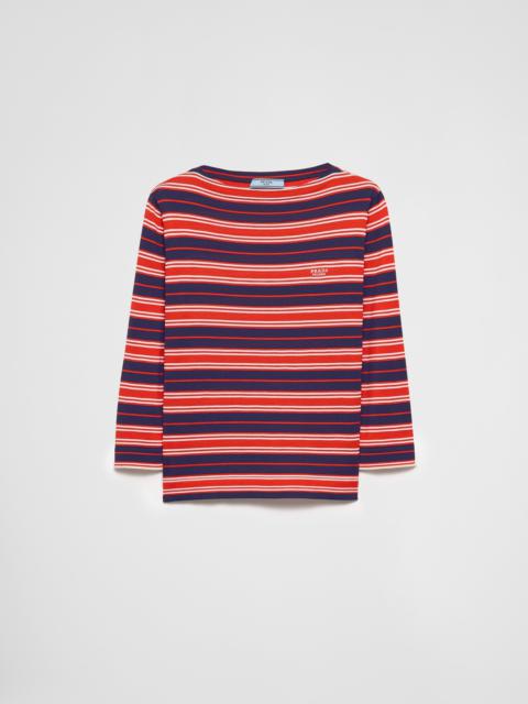 Silk boat neck sweater