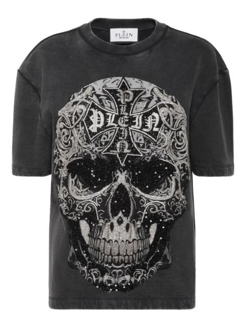 skull-print T-shirt
