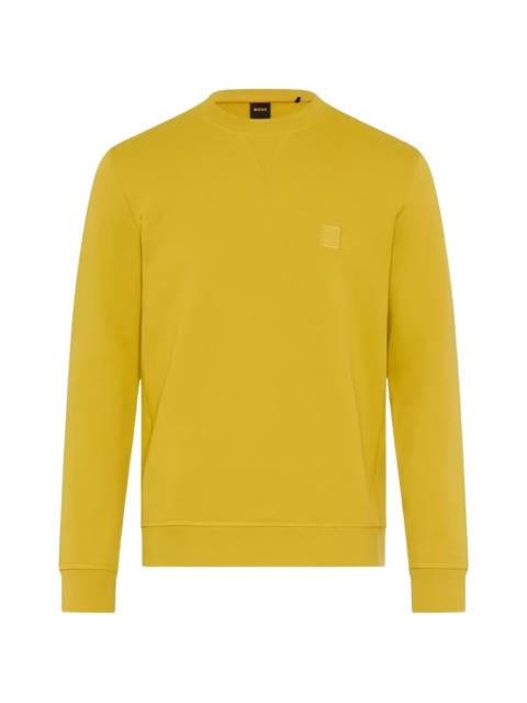 square-patch crew-neck sweatshirt