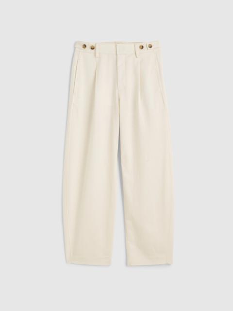 The Barrel-Leg Pant in Drapey Twill