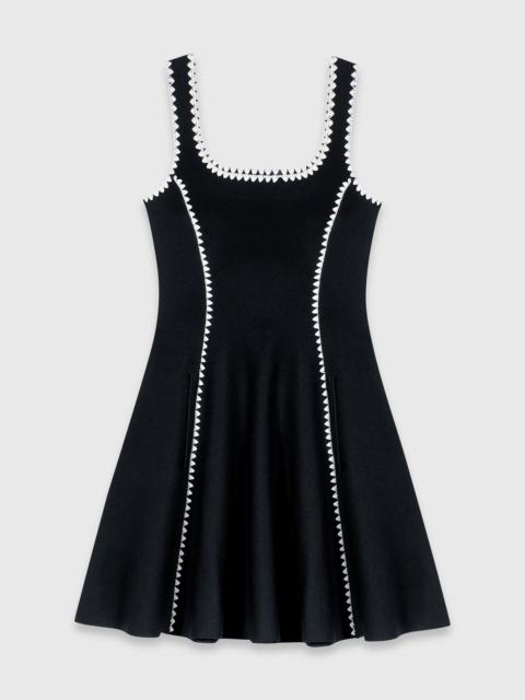 Short dress with topstitch details