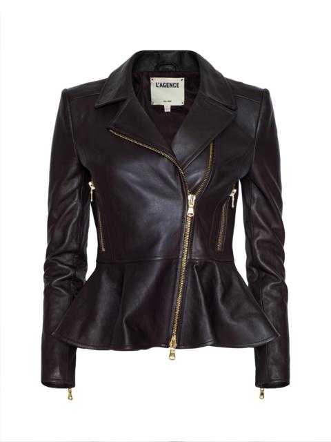 Lyric Leather Peplum Jacket