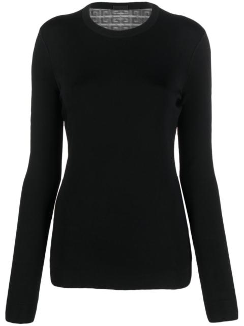 long-sleeve round-neck T-shirt