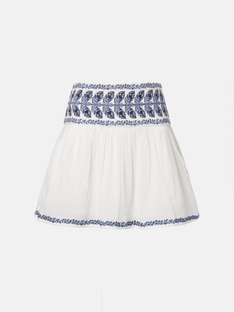 Picadilia embroidered cotton miniskirt