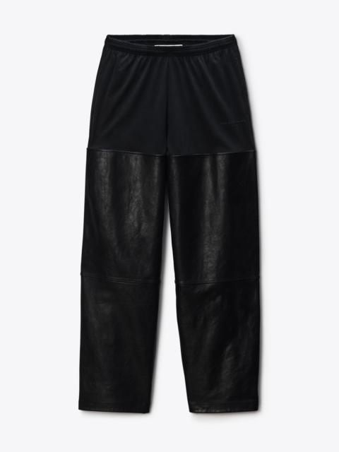 Panel Sweatpant in Leather Relaxed