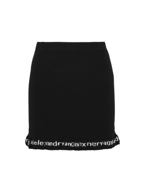 Logo Ribbed Mini Skirt
