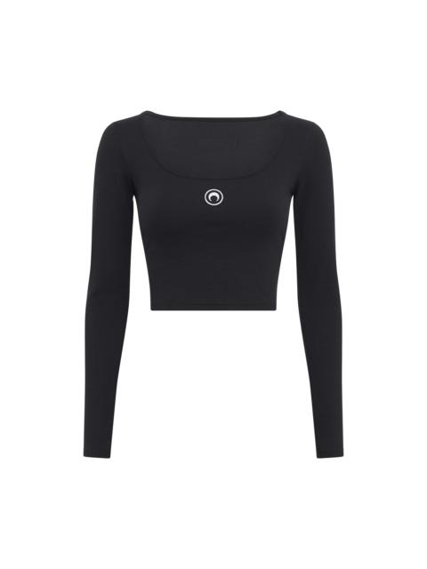 Moon Logo Jersey Ls Roundneck Top