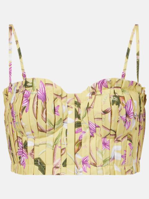 Morgina floral cotton bustier