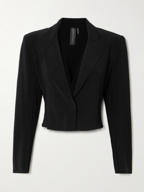 Cropped Stretch-jersey Blazer