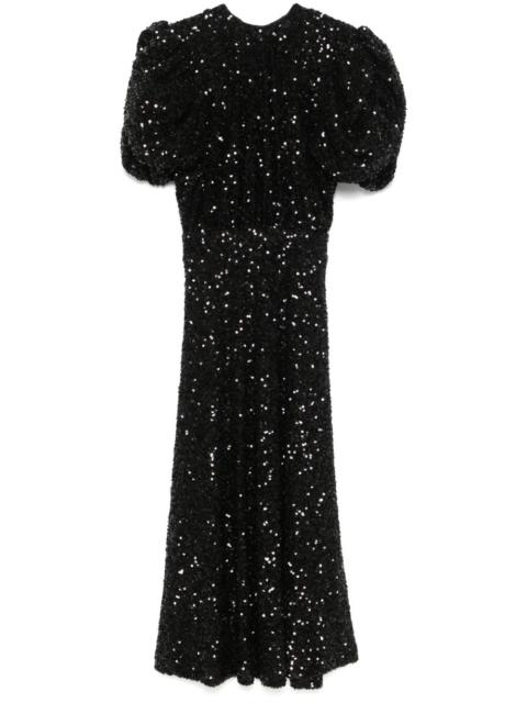 sequinned midi dress