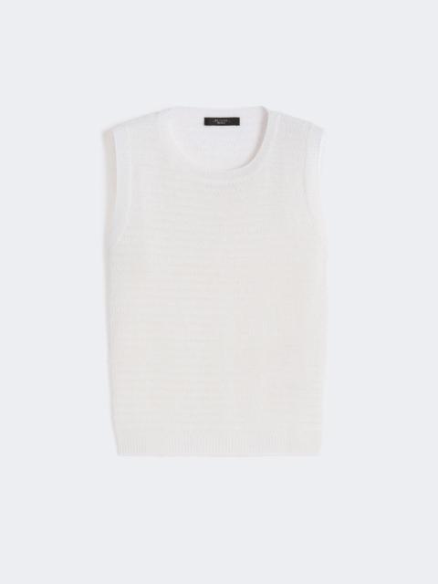 Linen yarn waistcoat - ECRU