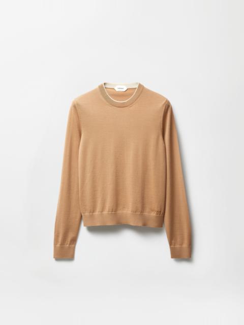 Embroidered Wool Knit Sweater