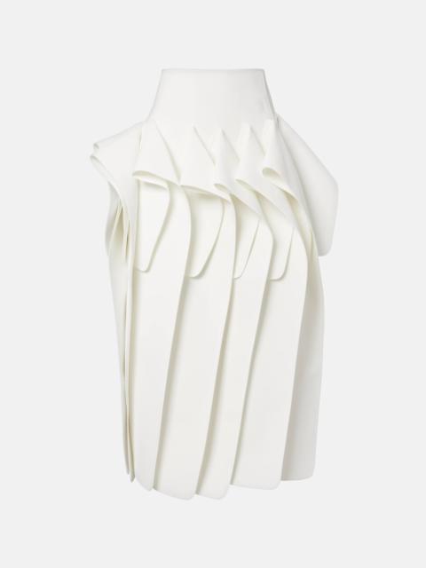 Streaming draped midi skirt