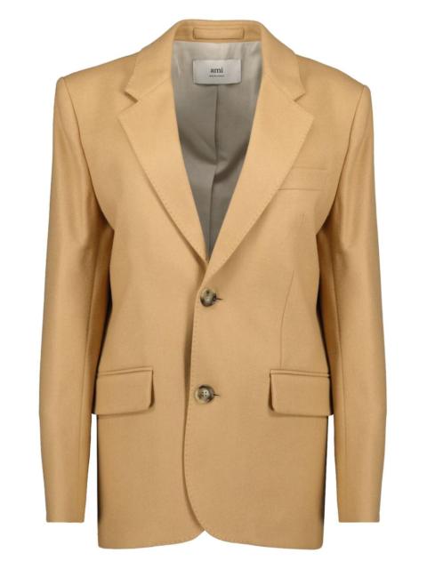 single breasted wool blazer