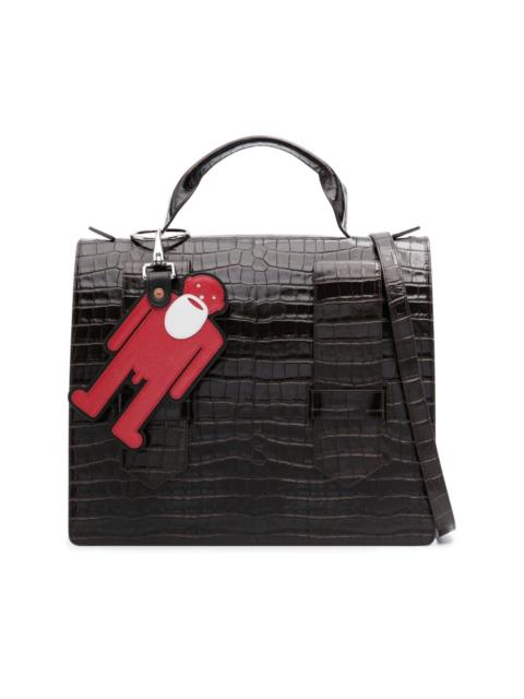 maxi crocodile leather bag