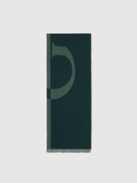 Wool scarf with Gucci logo