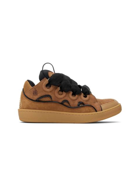 Tan & Black Curb Leather Sneakers