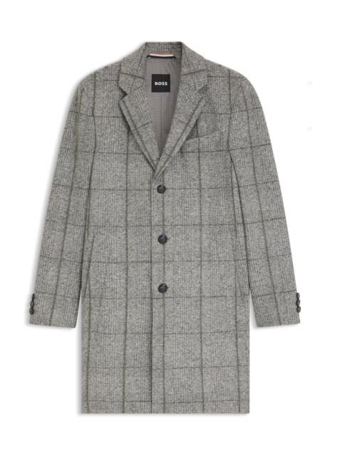 SLIM-FIT COAT WITH PLAIN CHECK