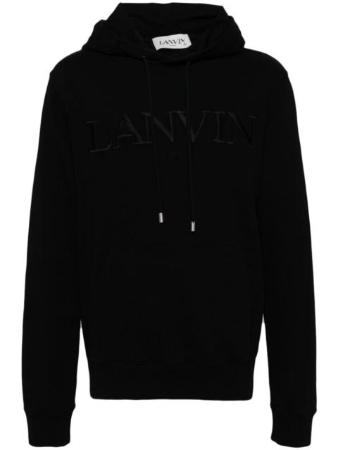 logo-embroidered hoodie