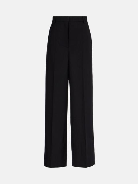 High-rise wool wide-leg pants