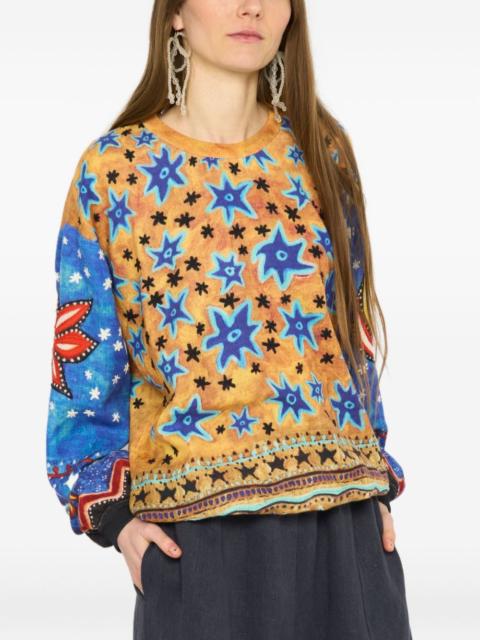 star-flower wool sweater