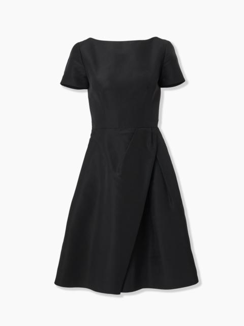 Draped Boat Neck Dress