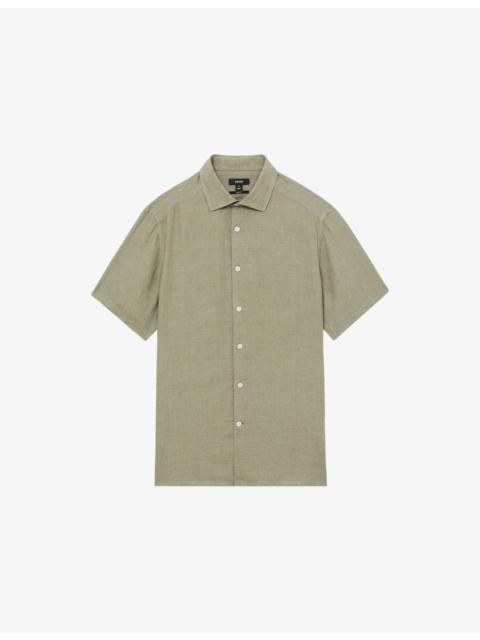 Holiday Short-Sleeved Linen Shirt