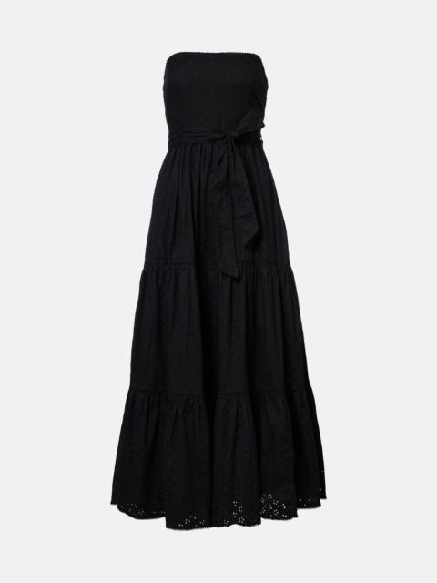 Thelma strapless cotton maxi dress