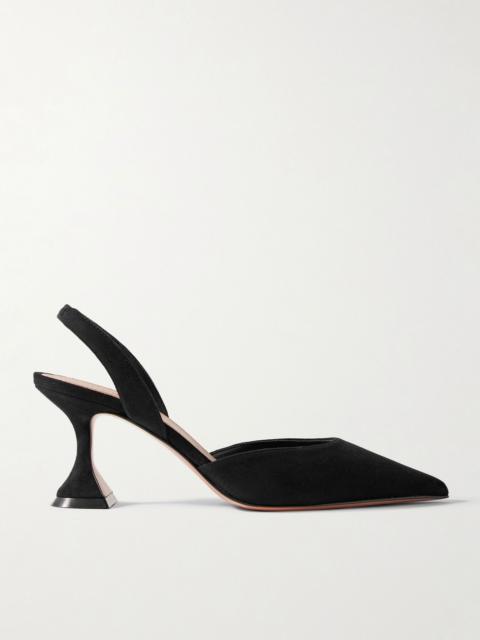 Holli suede slingback pumps Black