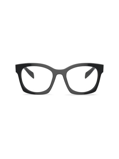 logo-print square-frame glasses