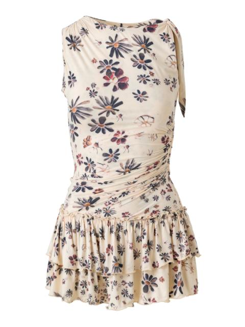 Floriana Ruffled Jersey Mini Dress multi