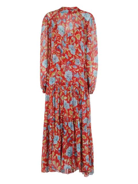 Adalind tiered floral midi dress
