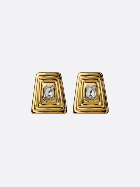 GOLD AND CRYSTAL EARRINGS