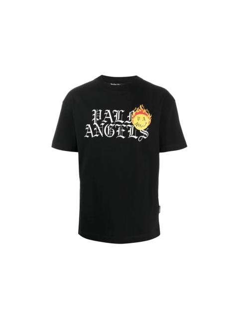 Palm Angels Burning Head Logo Print T-shirt Black