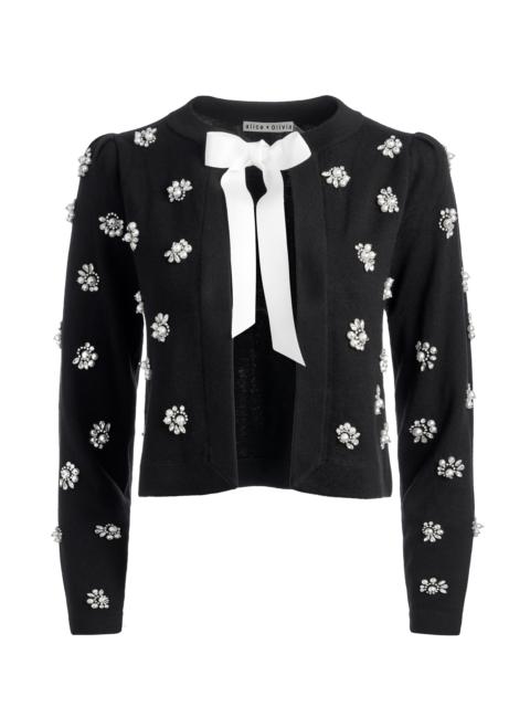 TRINA EMBELLISHED CROPPED CARDIGAN
