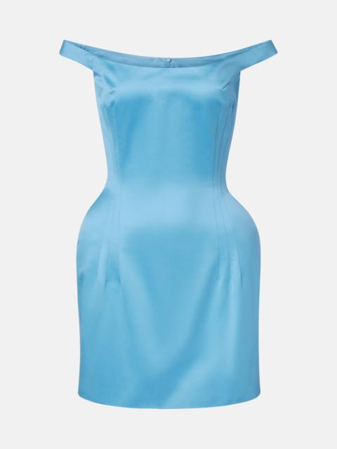 Off-shoulder cotton minidress