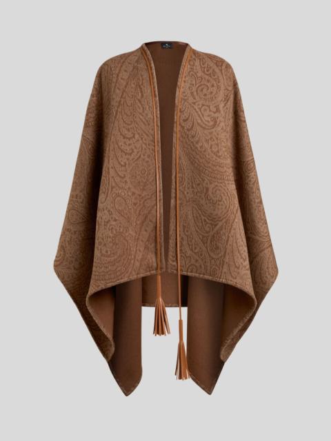 WOOL AND CASHMERE JACQUARD CAPE